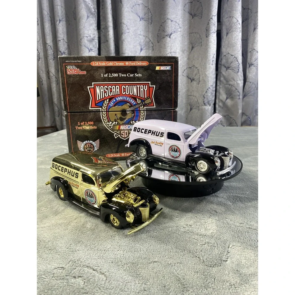 Racing Champions NASCAR Hank Bocephus 40 Ford 1:24 Diecast 2 Car Set 1 Of 2500